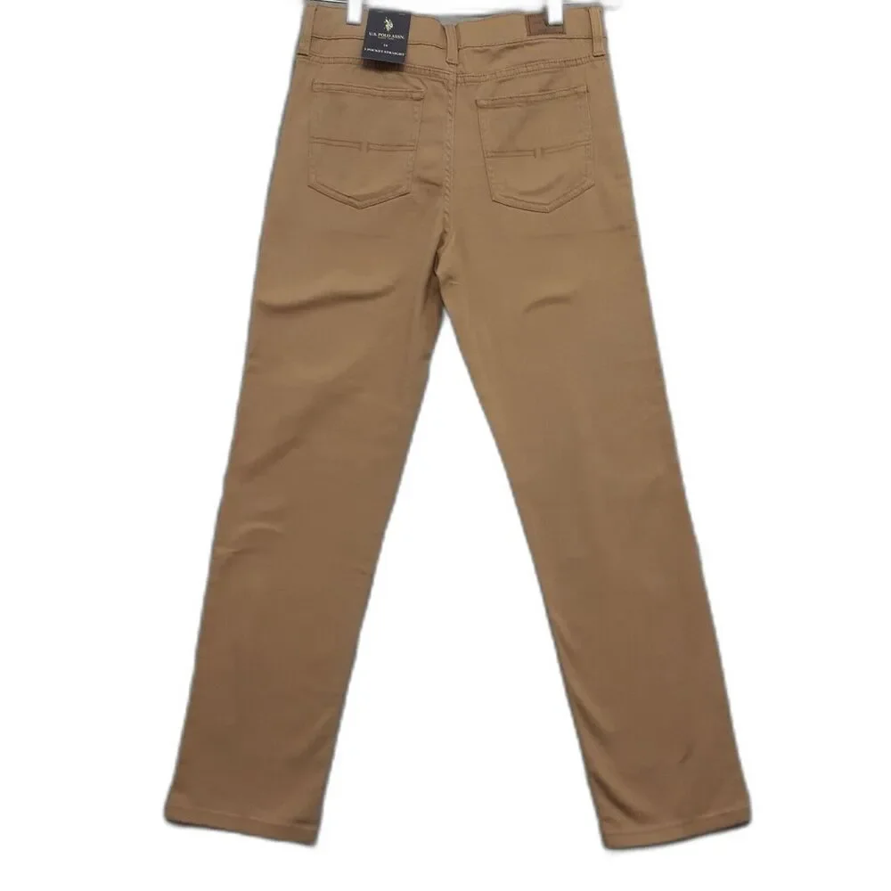 U.S. Polo Assn Straight Twill Jeans Pants Honey Yellow Boys Size 14 NWT
